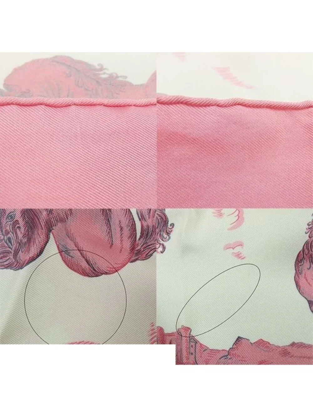 Hermes Carre 90 Courbettes et Cabrioles Silk Scarf Pink White Multicolor